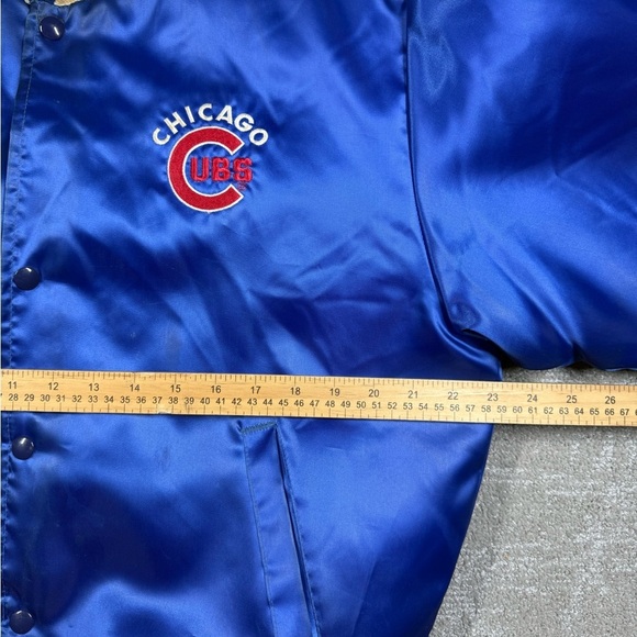 Vintage Swingster MLB Chicago Cubs Stitched Satin Button Down Jacket Sz L - Picture 5 of 7
